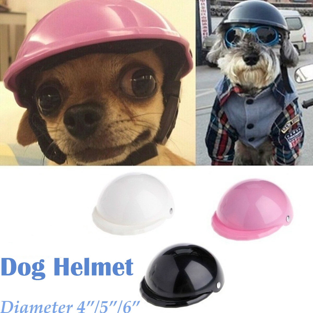 Pets Dog Ridding Helmets Cap ABS Plastic Doggie Puppy Bike