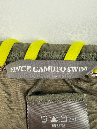 Vince Camuto Swim Strappy Side Tied w/ Tassel Bikini Bottom Olive Green M NWT - Picture 6 of 11