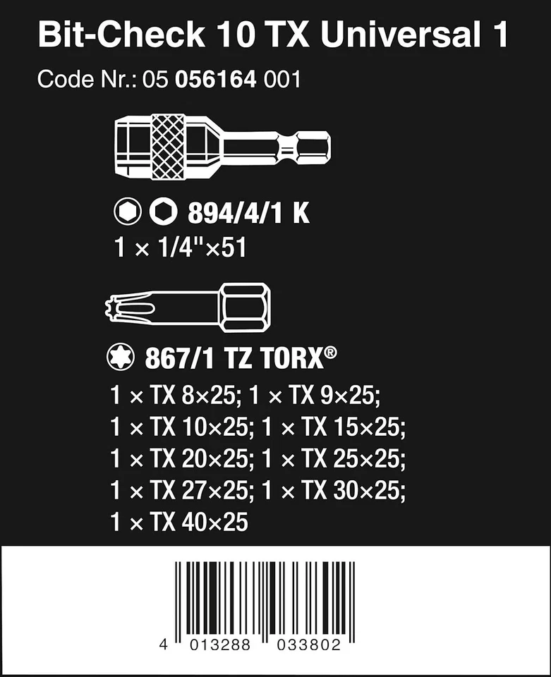 Bit-Sortiment, Bit-Check 10 TX Universal 1, 10-teilig,  - Bild 2 von 4