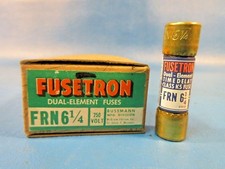BOX of 9 Fusetron FRN6 1/4, Dual Element, Time Delay Fuses, Bussmann, LOT