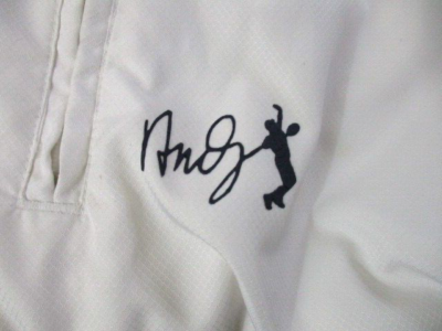 Lacoste Andy Roddick Full Zip Jacket Mens 8 Blue White Striped