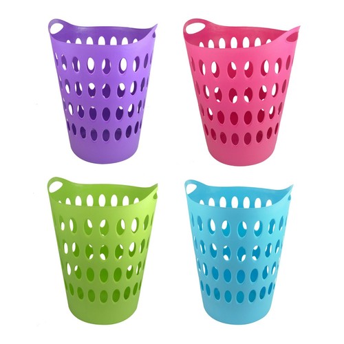 Laundry Basket Home Clothes Washing Large Flexible Tall Plastic 4