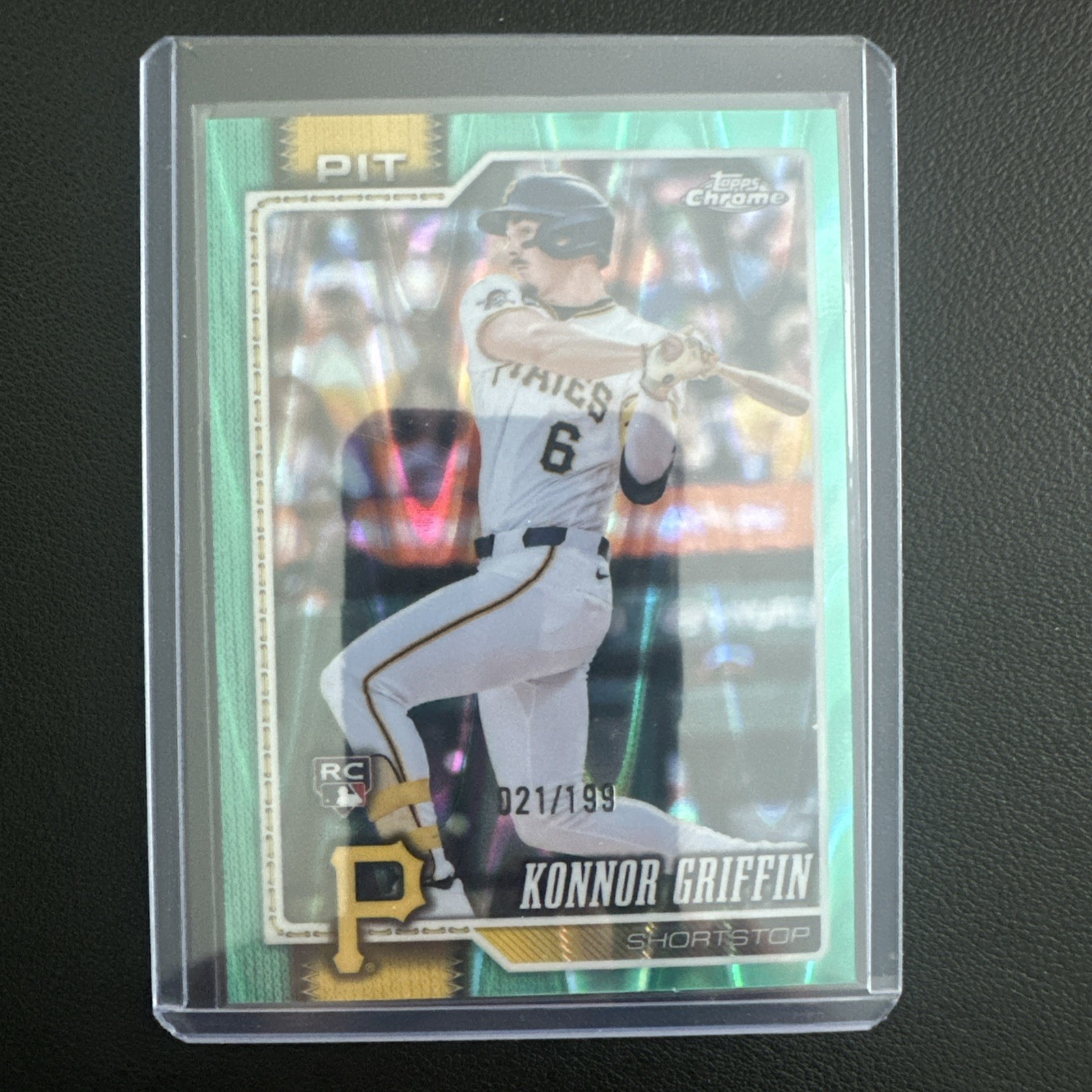 2026 Topps Chrome Konnor Griffin Aqua Raywave Refractor /199 #74 RC Pirates
