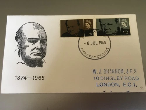 GB STAMPS RARE FIRST DAY COVER 1965 CHURCHILL LONDON PHOSPHOR