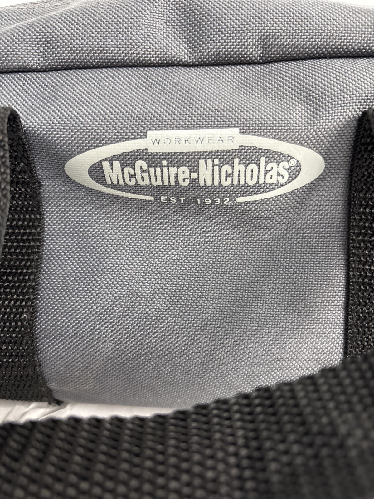 McGuire Nicholas Gray Nylon Tool Bag with Handles 12x6x4 Very Good Condition