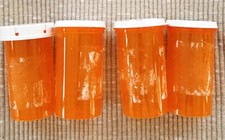 4 CVS Empty Plastic Medicine Craft RX Pill Bottles