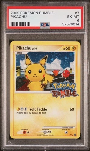PSA 6 Rumble Pikachu Stamped Holo Promo Pokemon Card #7 New Cert Clean Look