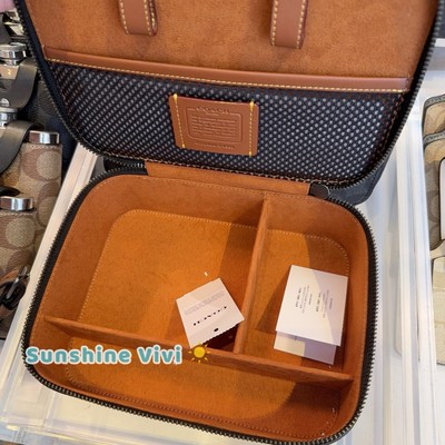 Coach Tech Organizer Zip Case Signature Charcoal/Denim CE700 Gray