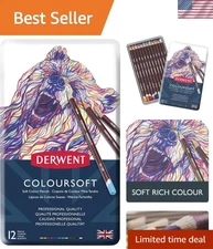Dynamic 12 Count Colorsoft Pencils - Soft 4mm Core, Perfect for Adult Artists
