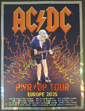 AC/DC Power Up Tour Europe Foil Poster 2025 - Signed/Numbered by Mike Dubois