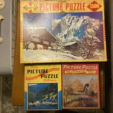 VINTAGE BUILT RITE PICTURE PUZZLE Lot Nature’s Spectacle, Rocks, After the Rain 