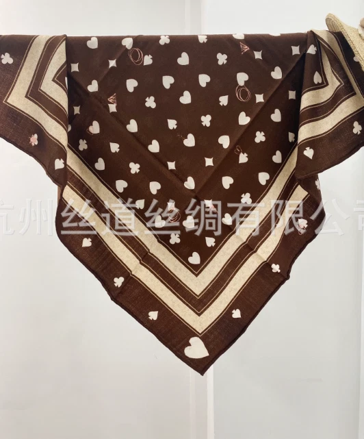 70% Cashmere 30% Silk Bandana 26'' Shawl Scarf bee Print Neckerchief Wrap new