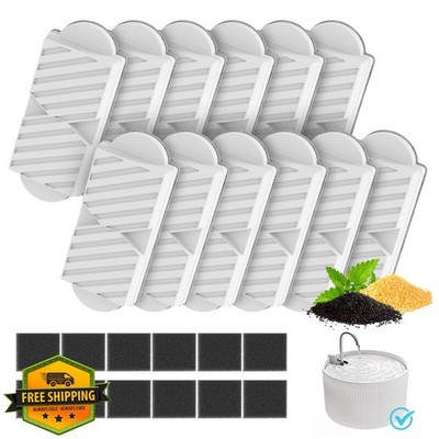 waatoos Cat Fountain Filters, Replacement for 74oz Ceramic Fountain, 24 Pack