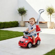 Kids Ride on Car Toy 4-Wheels Push Along Car for Boys & Girls, Sound & Light NEW