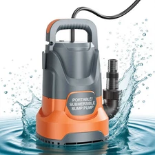 1HP Utility Pump 3000GPH Submersible Sump Pump With Manual Control