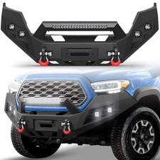 New Front Bumper With Winch Plate Lights For 2016-2023 Toyota Tacoma Srsr5trd