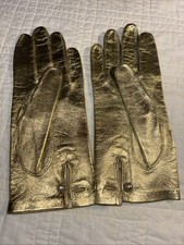 Vintage Ultra Soft Deer Skin Gloves Sz 7 XS West Germany GOLD