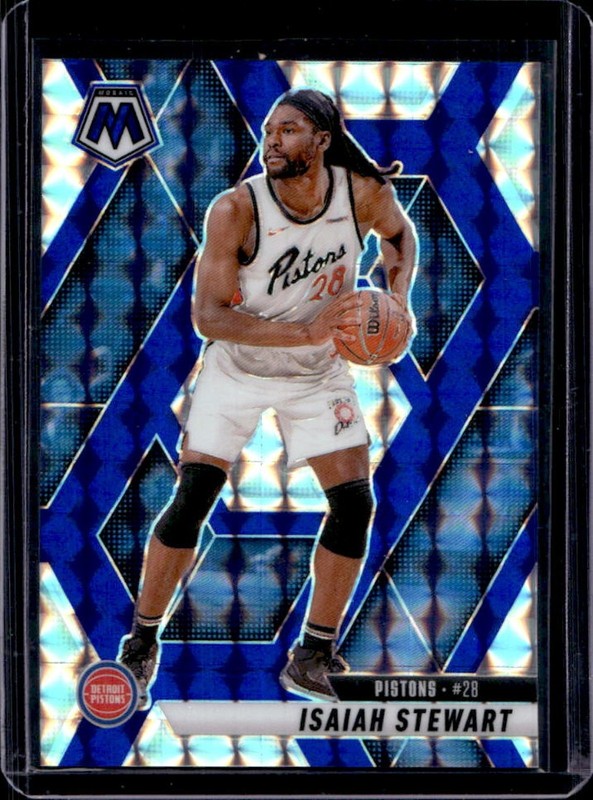 2024-25 Panini Mosaic Isaiah Stewart Choice Blue Mosaic #/45 Pistons