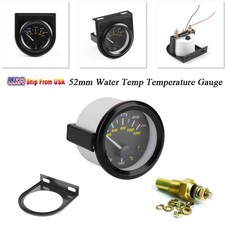 Universal 2" 52mm Water Temp Gauge, White LED 100-250  Range Sensor 1/8 NPT