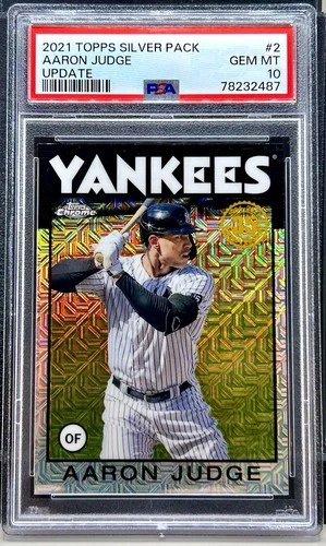2021 Topps Silver Pack Aaron Judge Mojo #2 PSA 10 Yankees Chrome Update