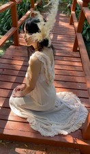 ART DECO LATE 1920  S SHEER SILK CHIFFON LOW BACK RUFFLE PARTY PINK DRESS