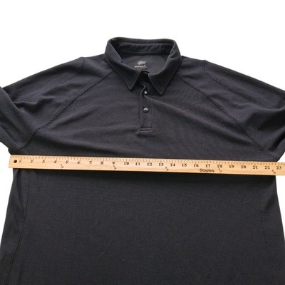 Stussy knit polo shirt Men XL (C46/black/snap button Henley/Raglan