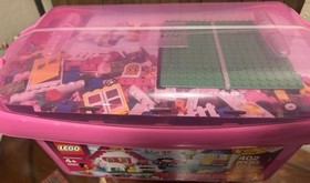 LEGO Classic Large Pink Brick Box (5560) NIB Filled With Lego Set