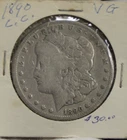 1890 CC US Morgan Silver $1 Key Date VG+  (Cleaned)