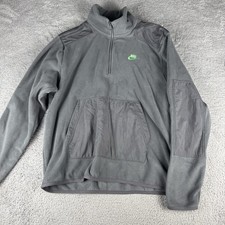 Nike Sportswear 1/2 Zip Polar Sherpa Fleece Jacket Mens Sequoia Sz MEDIUM