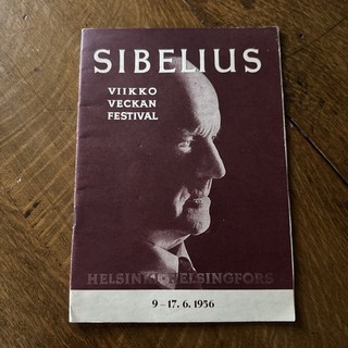 Sibelius Festival 1956 Helsinki Concert Programme BBC Symphony Orchestra