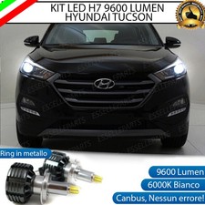 KIT H7 A LED CANBUS ANABBAGLIANTE HYUNDAI TUCSON 6000K XENON NO ERROR 9600 LUMEN