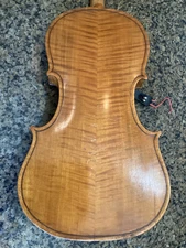 Vintage American Folk Art Violin Fiddle John Glancy Goshen Ohio 1928