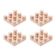 4 Pcs Copper Heatsink 6x6x2mm, Heat Sink Cooler Radiator for Raspberry Pi
