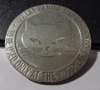 PUSSYCAT A' GO GO CASINO 1966 FM $1 ONE DOLLAR SLOT GAMING TOKEN Las Vegas NV