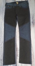 TRUE RELIGION ROCCO MOTO SZ 31 (32W×30L) SLIM MADE IN USA BLUE/BLACK JEANS EUC