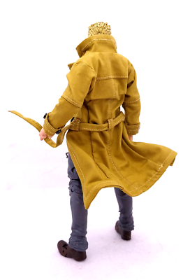 SU-MF-CON-D: Dark Yellow Custom Wired Trench Coat for McFarlane