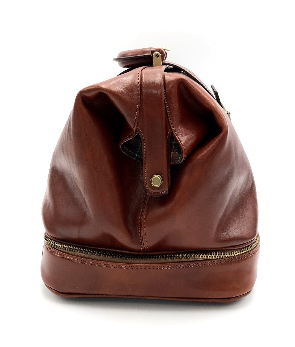 BORSA MEDICO IN PELLE LE ARTI CON DOPPIO FONDO ARTIGIANALE MADE IN