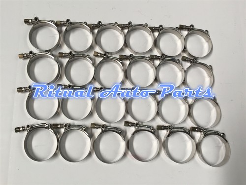 2.5" Aluminum Universal Intercooler Turbo Piping & RED Hose T-Clamp Kits new - Afbeelding 10 van 12