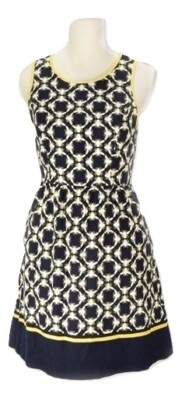 CROWN & IVY BUMBLE BEE QUEEN BEE DARK NAVY BLUE & YELLOW DRESS 4 NEW WITH TAGS!