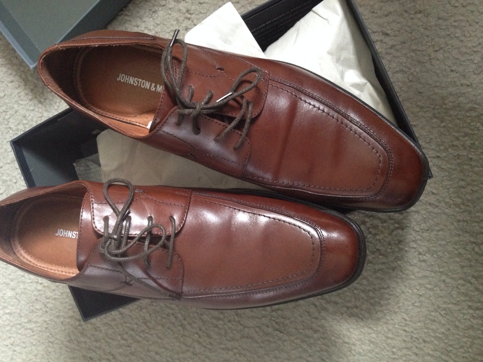 SAOLA J&m Johnston & Murphy Bagwell Moc marrone taglia 10 5