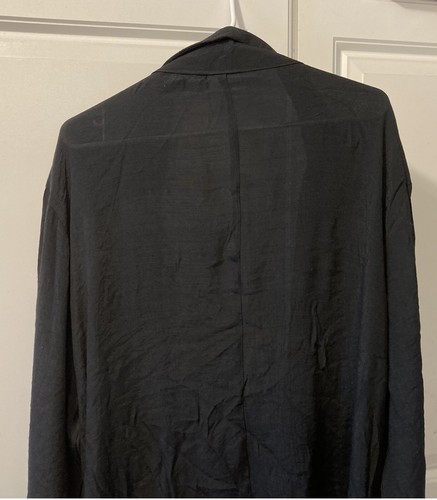 New Womens Plus 3X Coatigan Open Cardigan Lightweight Long Black Time and Tru - Picture 6 of 6