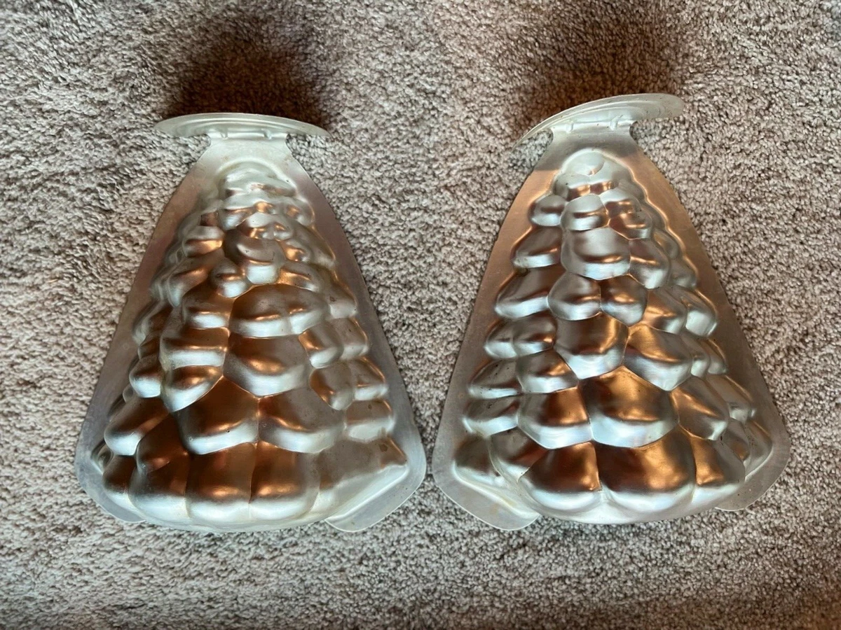 Vintage Wilton Christmas Tree Cake Pans With Stand 1979 3