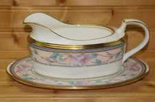 Noritake Embassy Suite Gravy Boat or Sauce Bowl with Underplate, 9"" (B10)