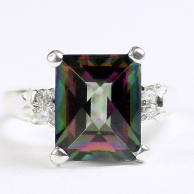 Mystischer Feuertopas 925 Sterling Silber Damen Ring SR221 - Handarbeit