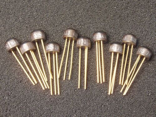 Qty 10: Vintage 2N4970 Transistor FuzZ Gold Leads 1974 Silicon NPN NOS Xlnt! - Picture 2 of 4