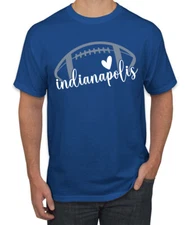 Fan Of Indianapolis Football White Heart Script Writing Men TShirt