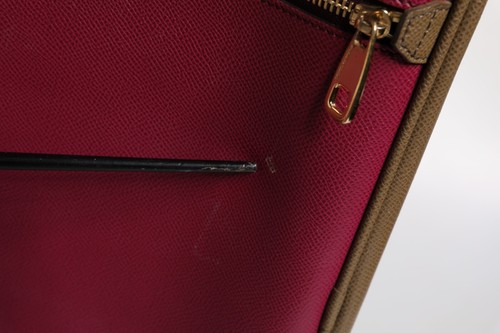 DOLCE & GABBANA Bag Fuchsia Khaki Leather Trolley Travel Wheel Suitcase 2850usd - Picture 10 of 22