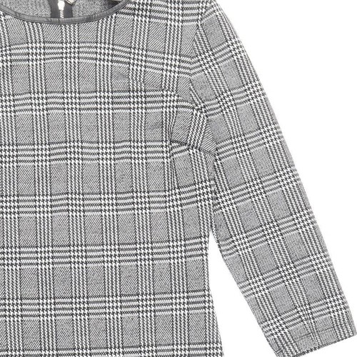 Primark Womens Grey Plaid Polyester Blend Pencil Dress Size 10 - Picture 7 of 12