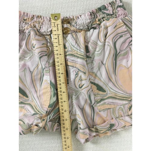 So Girls Shorts Size M Pink Green Orange Elastic Waist Front Pockets High Rise - Picture 6 of 13