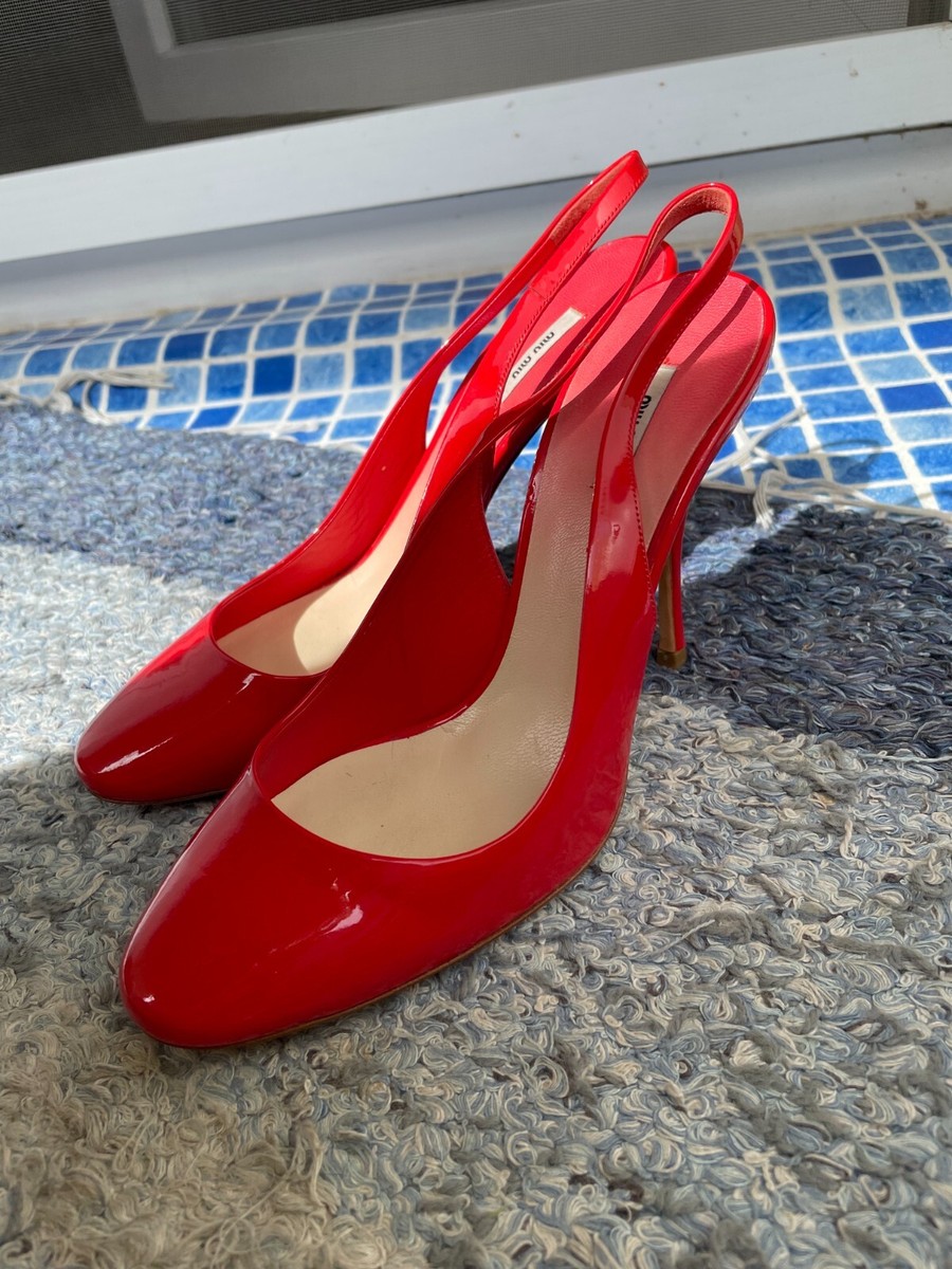 Miu Miu vintage hot red miny heels | eBay